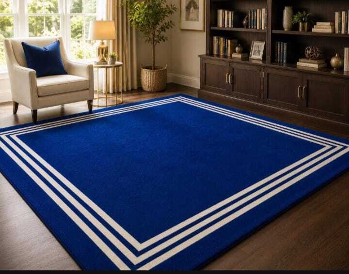 Double White Border Carpet