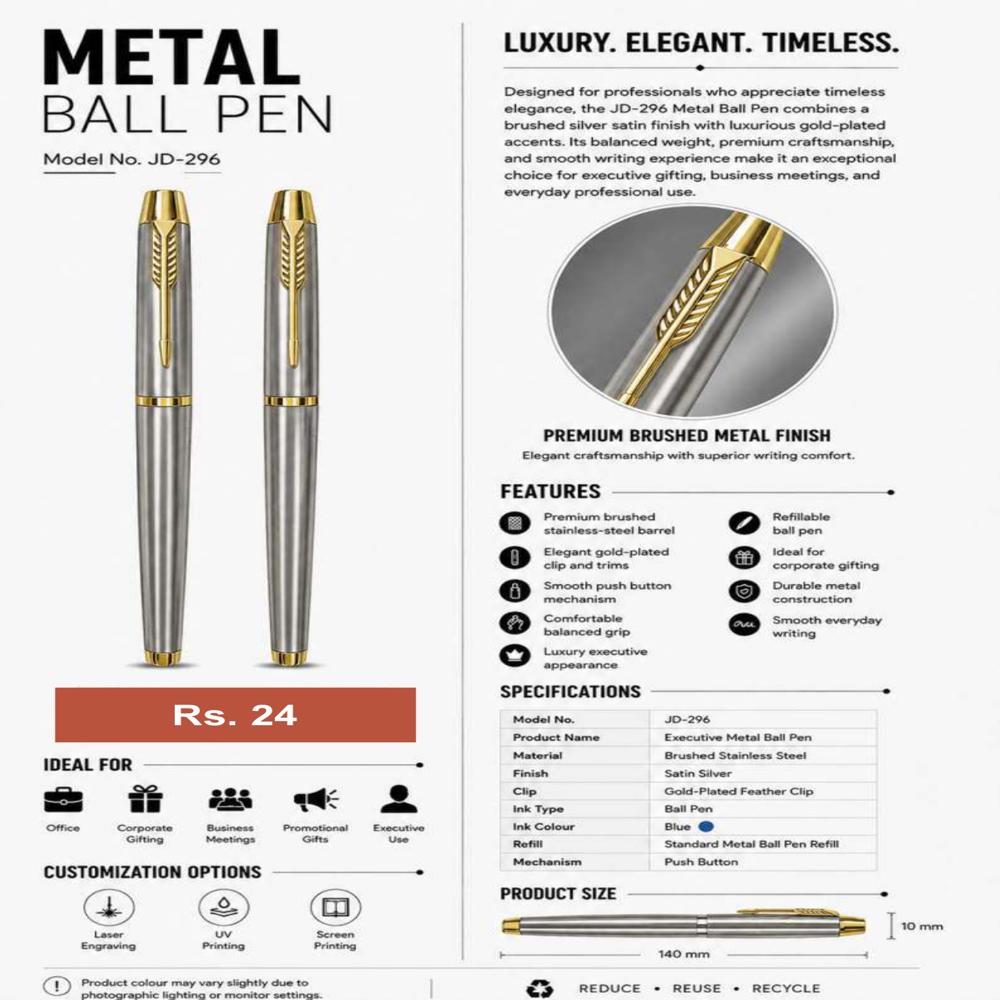 JD-296 Executive Metal Ball Pen