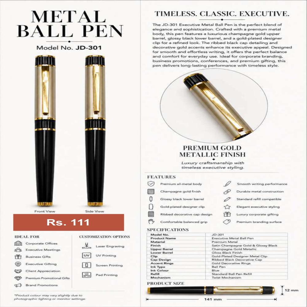 JD-301 Executive Metal Ball Pen 