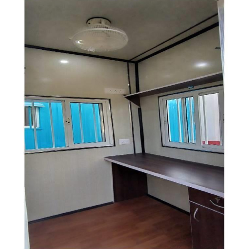 Ms Portable Security Guard Cabin - Color: Ivory Beige