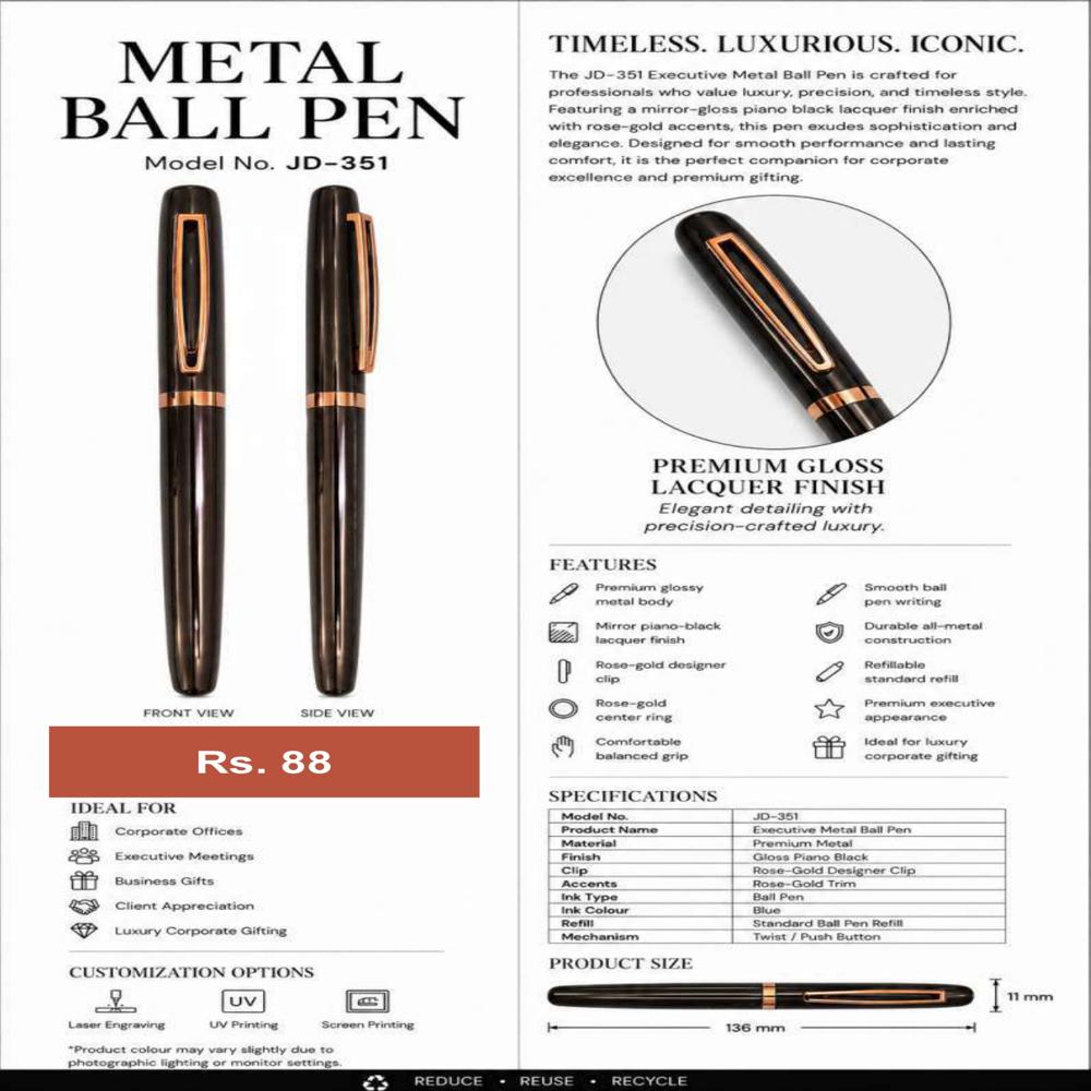 JD-351 Executive Metal Ball Pen
