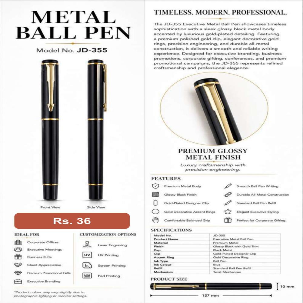 JD-355 Executive Metal Ball Pen