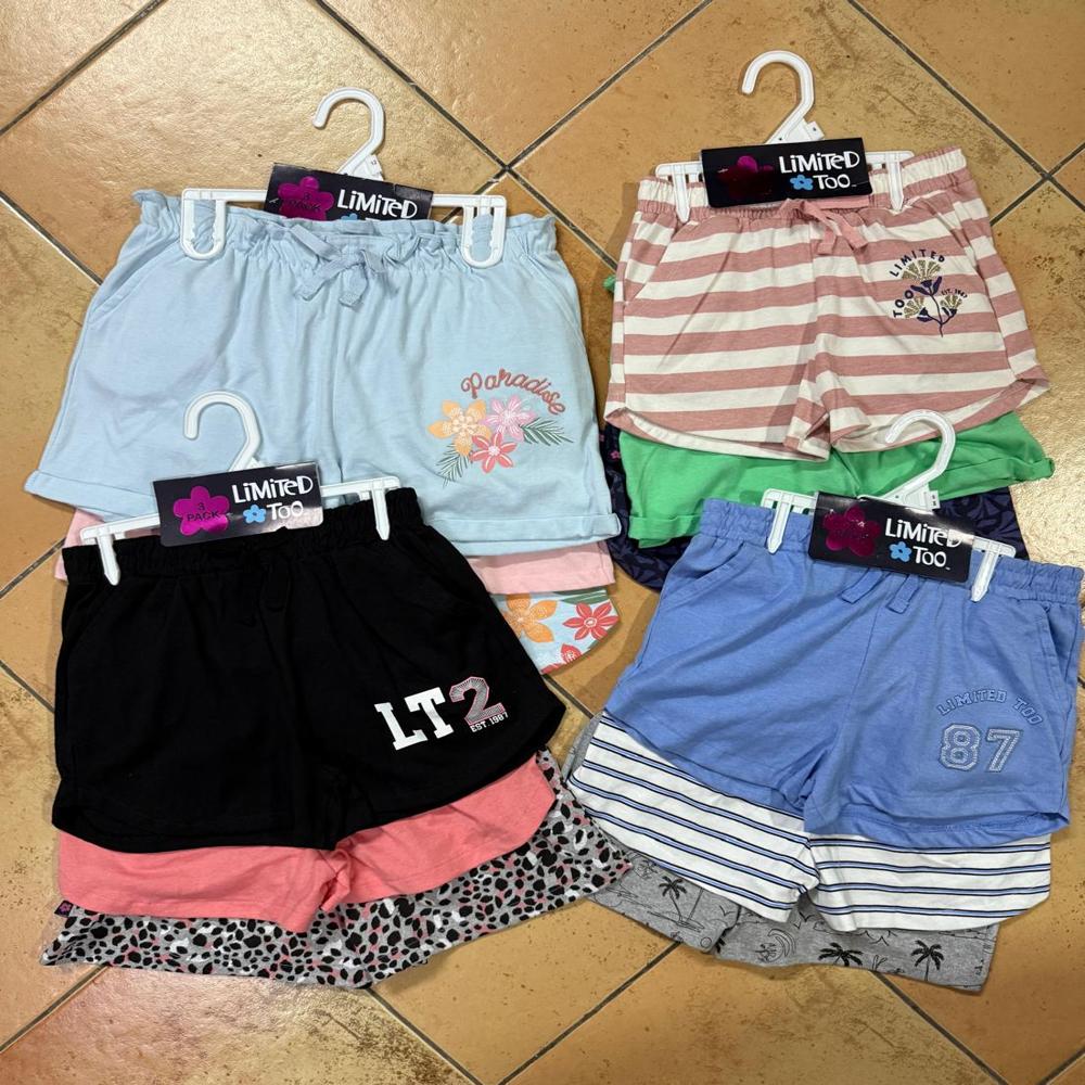 G22346 Girls 3 Pack Knit Shorts