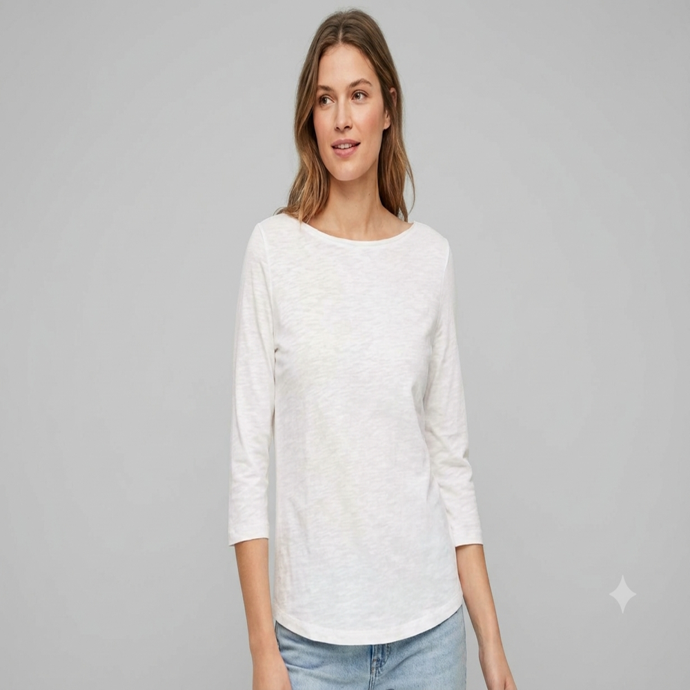 export surplus womens white color Tshirt