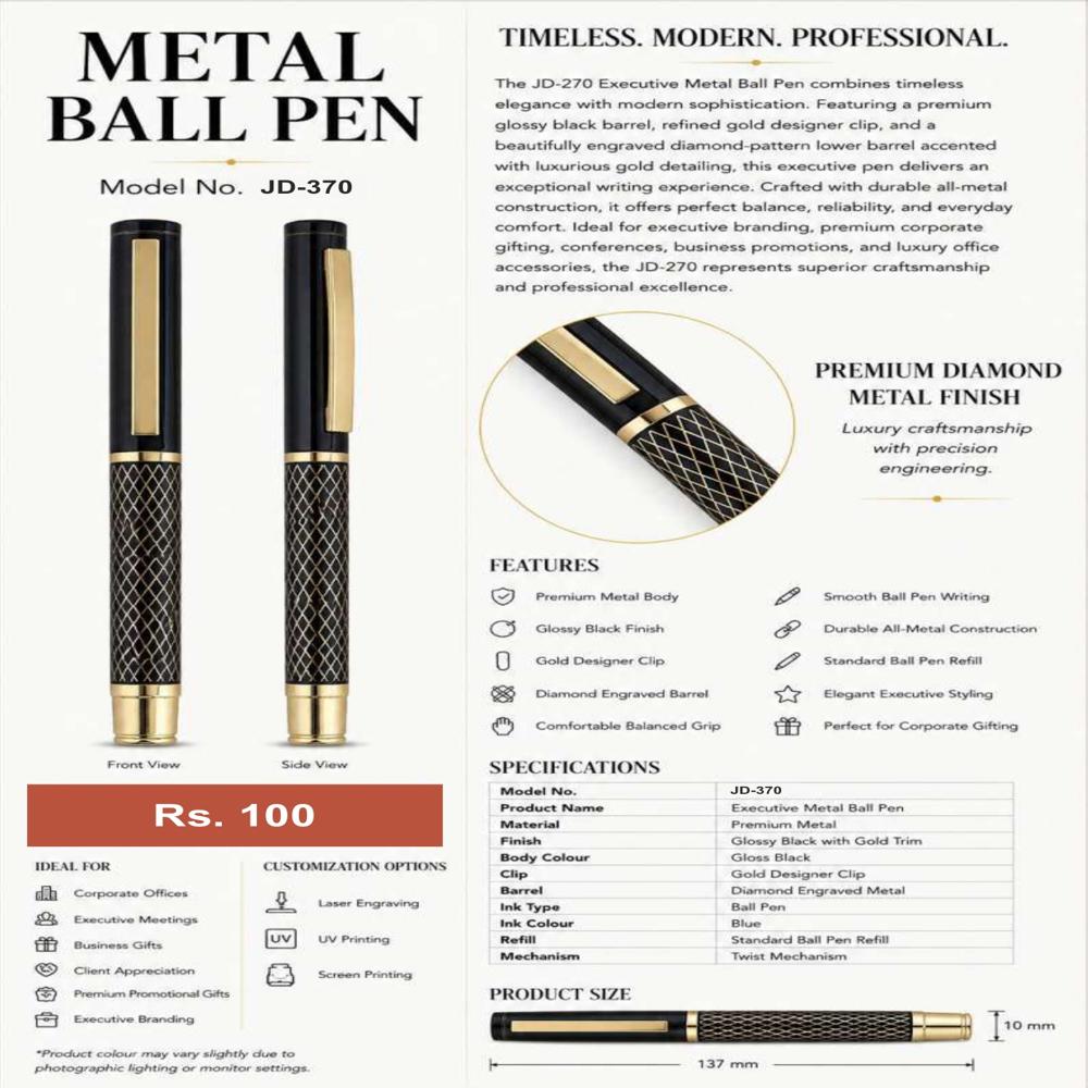 JD-370 Executive Metal Ball Pen