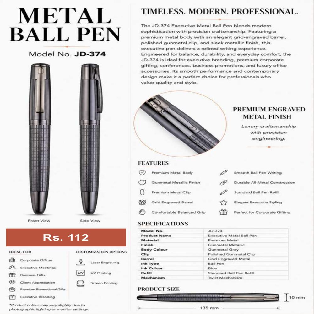 JD-374 Executive Metal Ball Pen