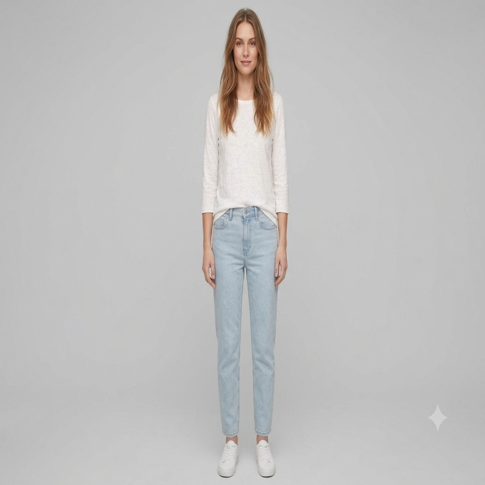export surplus womens white color Tshirt