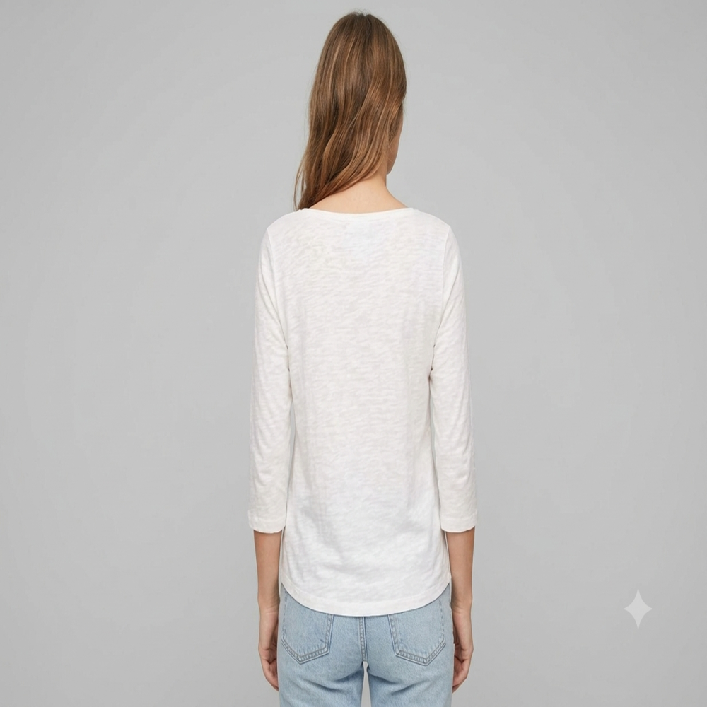 export surplus womens white color Tshirt