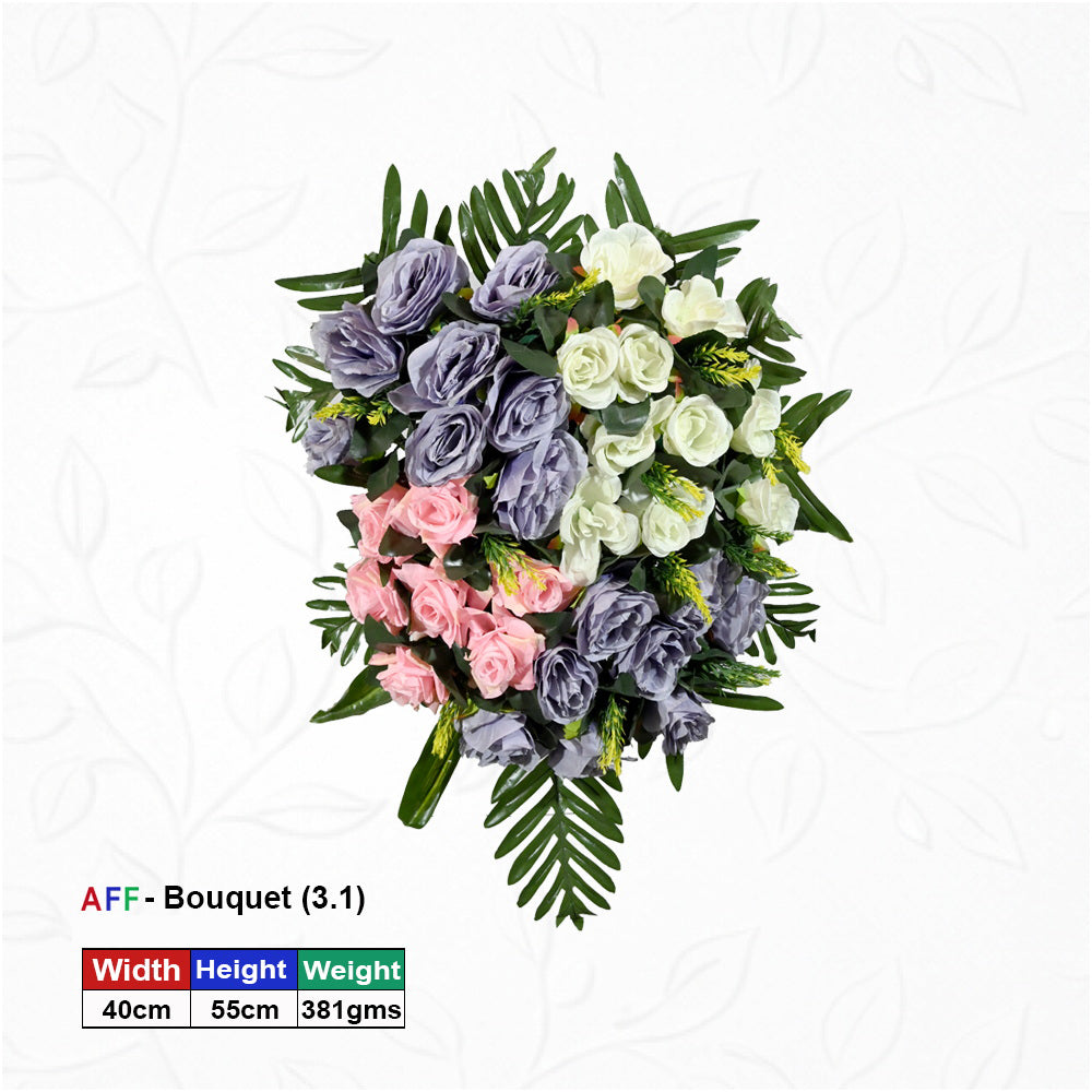 Artificial Flower Snow White Gypsophila & Tropical Palm Sphere Wall Arrangement
