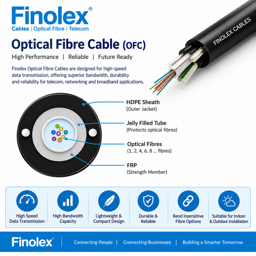 Finolex Optical Fiber Armoured Cable