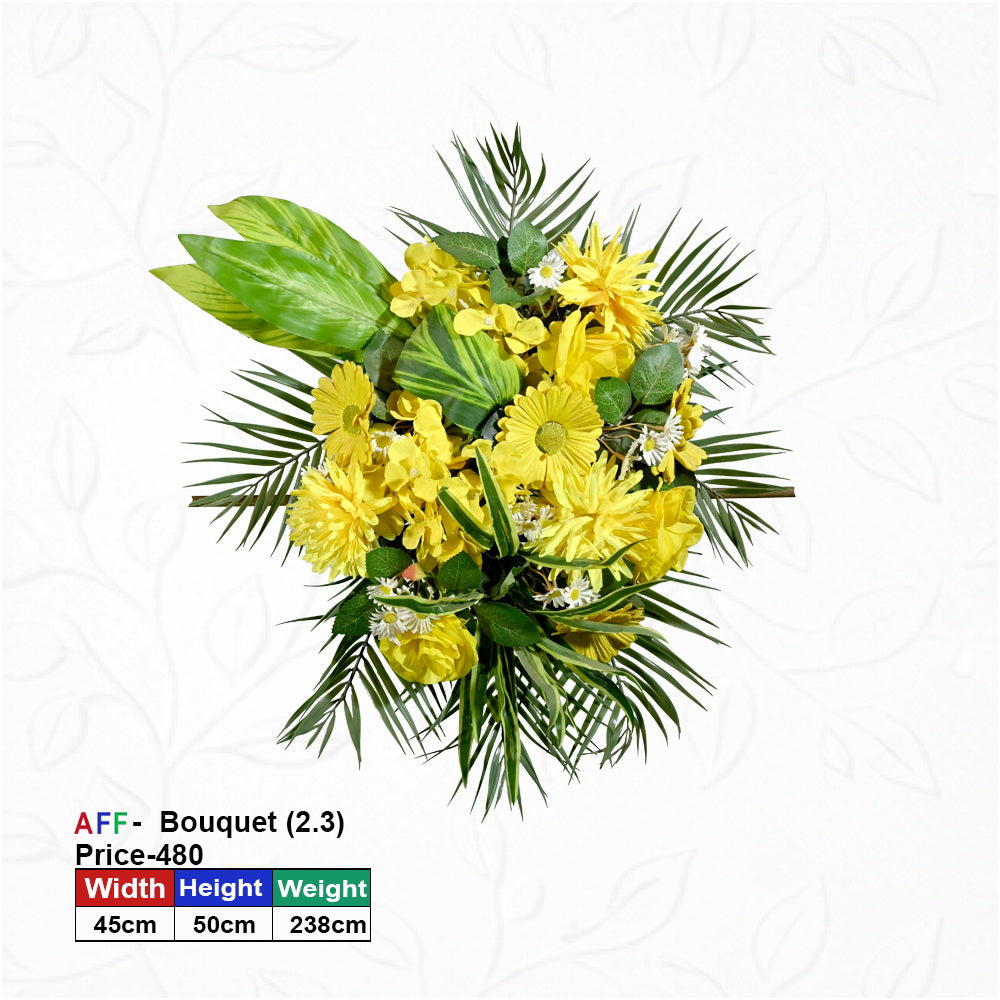 Artificial Flower Sunburst Tropical Bouquet Wall Arrangement
