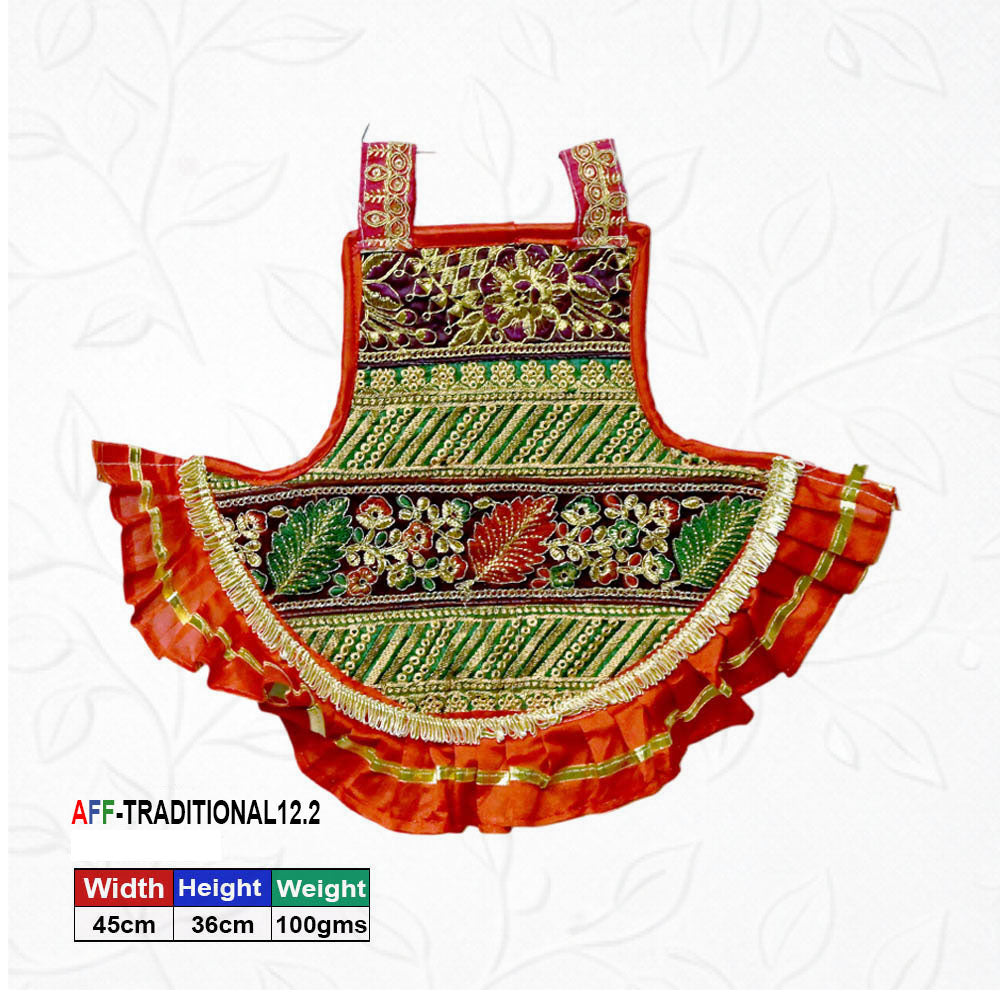 Artificial Traditional Embroidered Red Fan Hanging