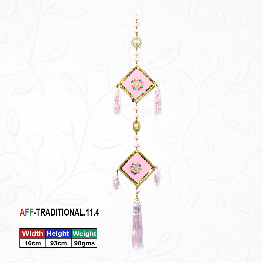 Artificial Traditional Crimson Diamond Pink Latkan