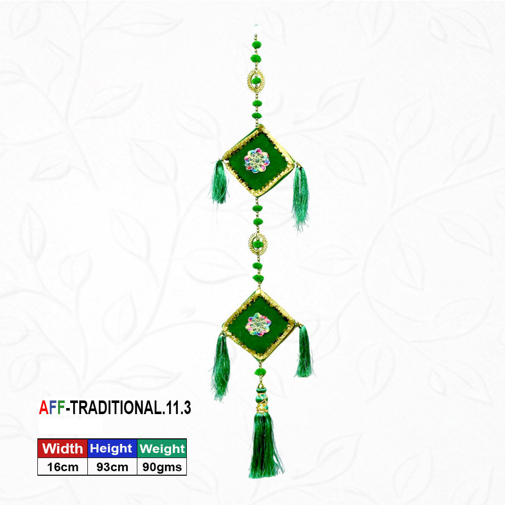 Artificial Traditional Crimson Diamond Green Latkan