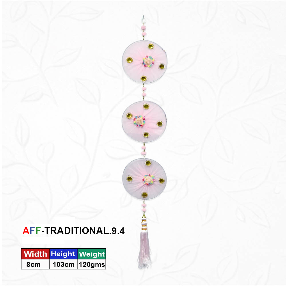 Artificial Traditional Triple Mandala Pink Latkan