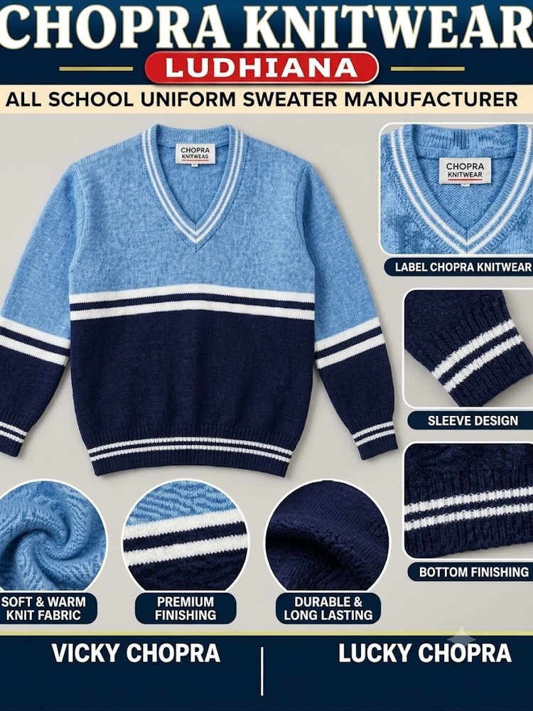 School Uniforms Sweater - Fabric Type: Acrylic