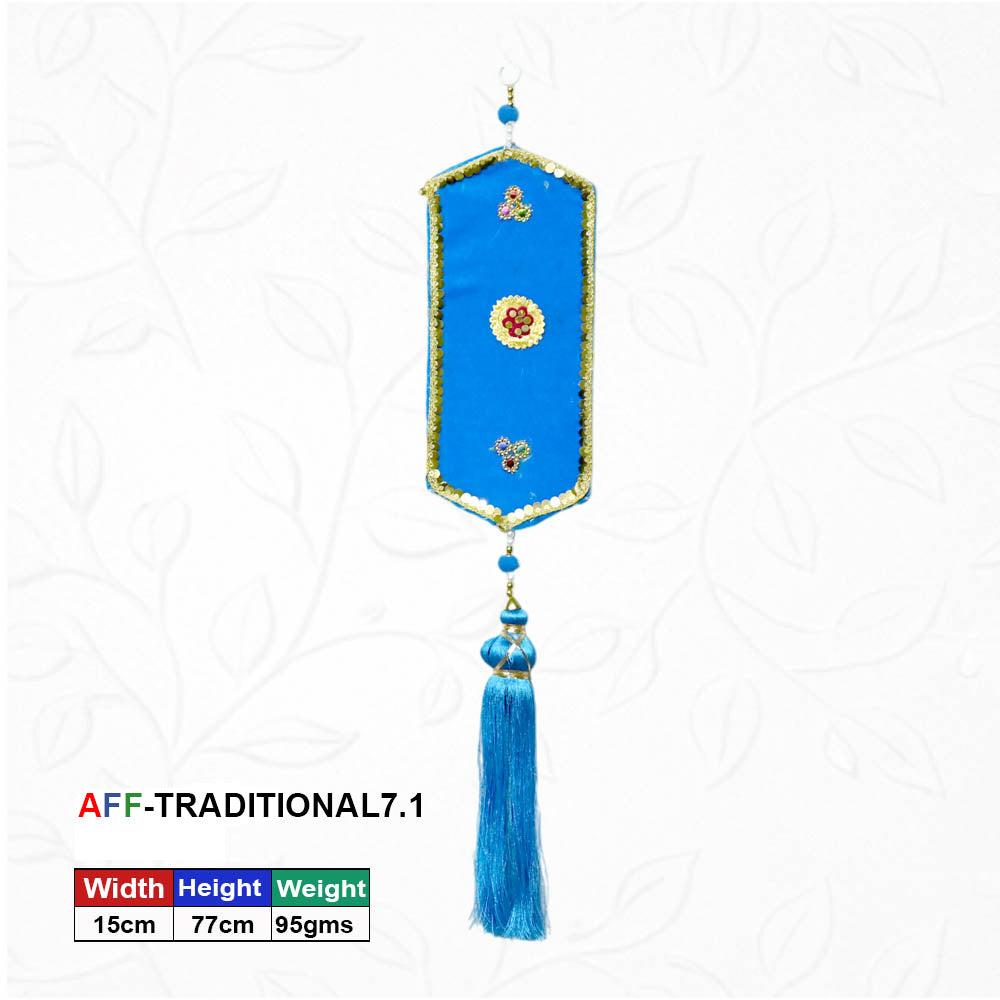 Artificial Traditional Hexagonal Cerulean Latkan