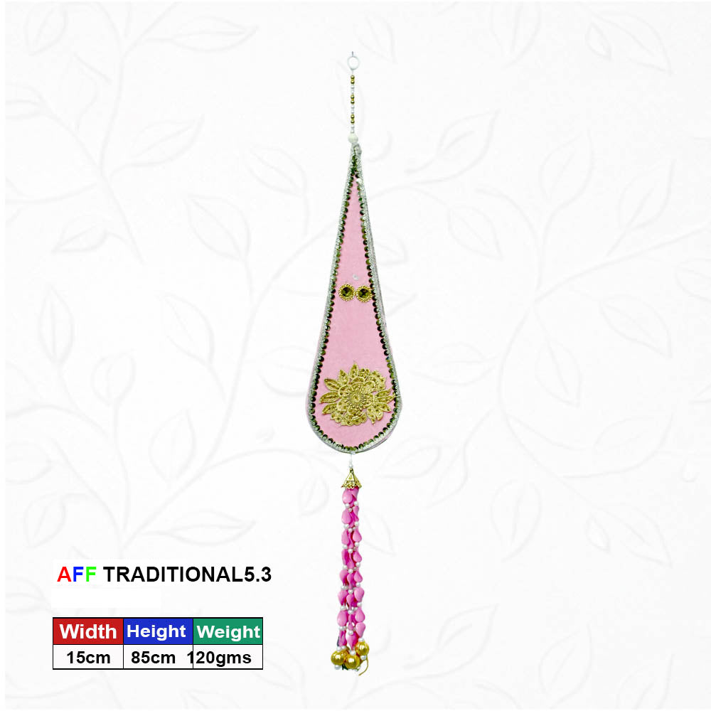 Artificial Traditional Pastel Teardrop Pink Latkan
