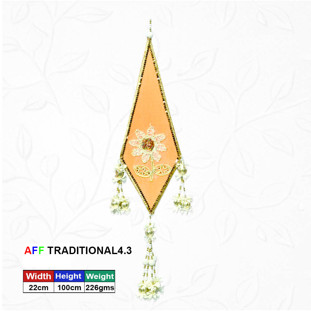 Artificial Traditional Velvet Diamond Orange Hanging