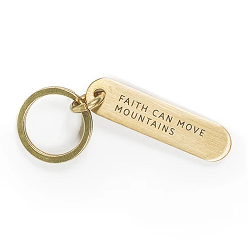 Brass Rectangular Keychain