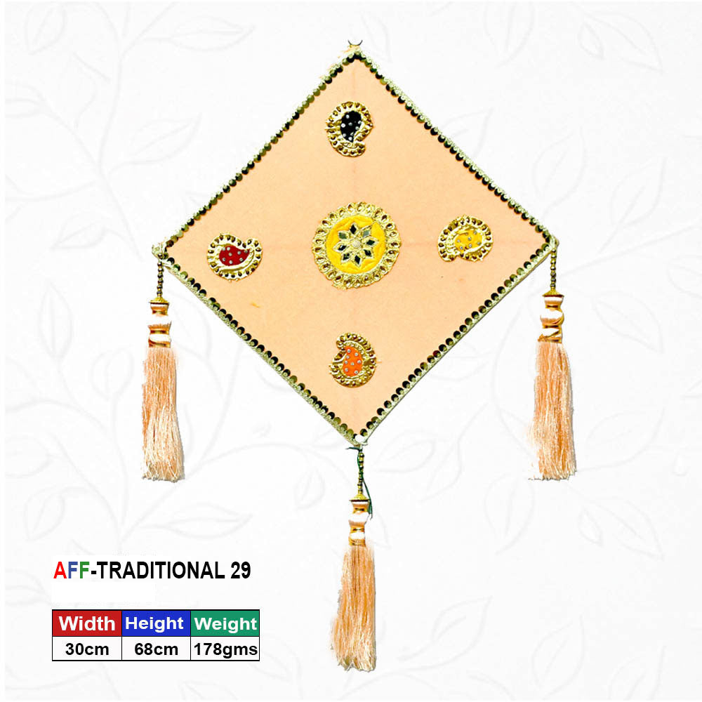 Artificial Traditional Peach Diamond Medallion