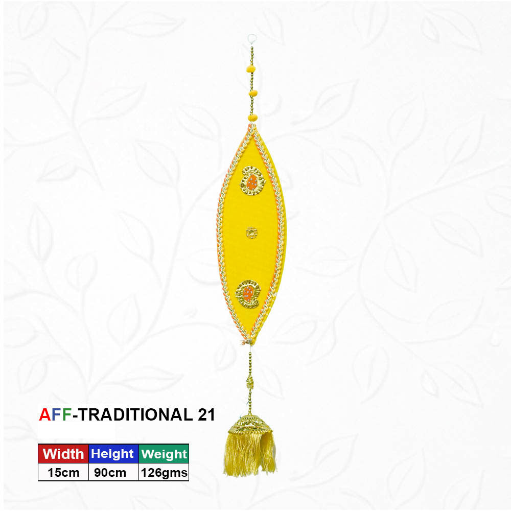 Artificial Traditional Embroidered Leaf Hanging
