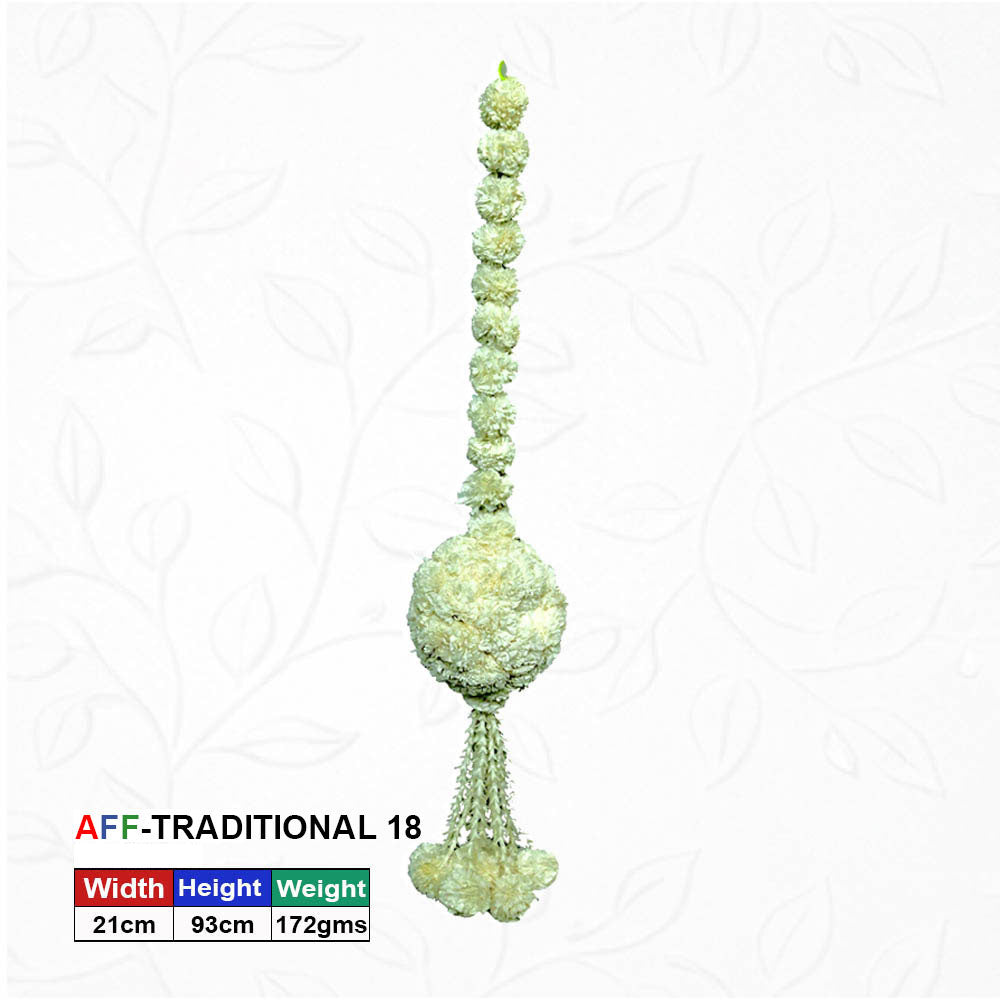 Artificial Traditional white Marigold & Mogra Latkan