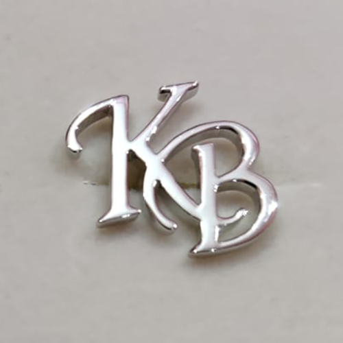 Custom Alphabet Cufflink - High-quality Metal, Standard Size, Silver Color | Fancy Unique Design, Personalized For Any Special Occasion