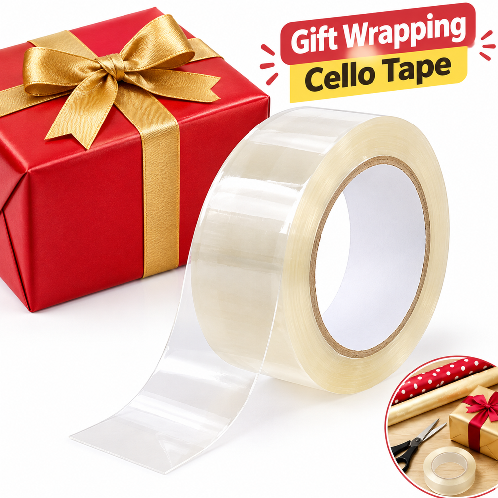 Gift wrapping cello tape