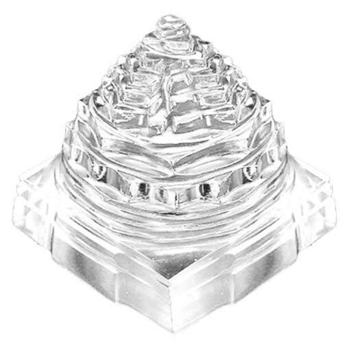 180g Clear Crystal Clear Glass Sphatik Shree Yantra