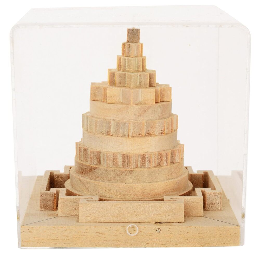Brown Wooden Meru Prustha Shree Yantra