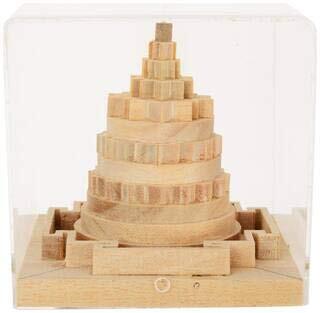 Brown Wooden Meru Prustha Shree Yantra