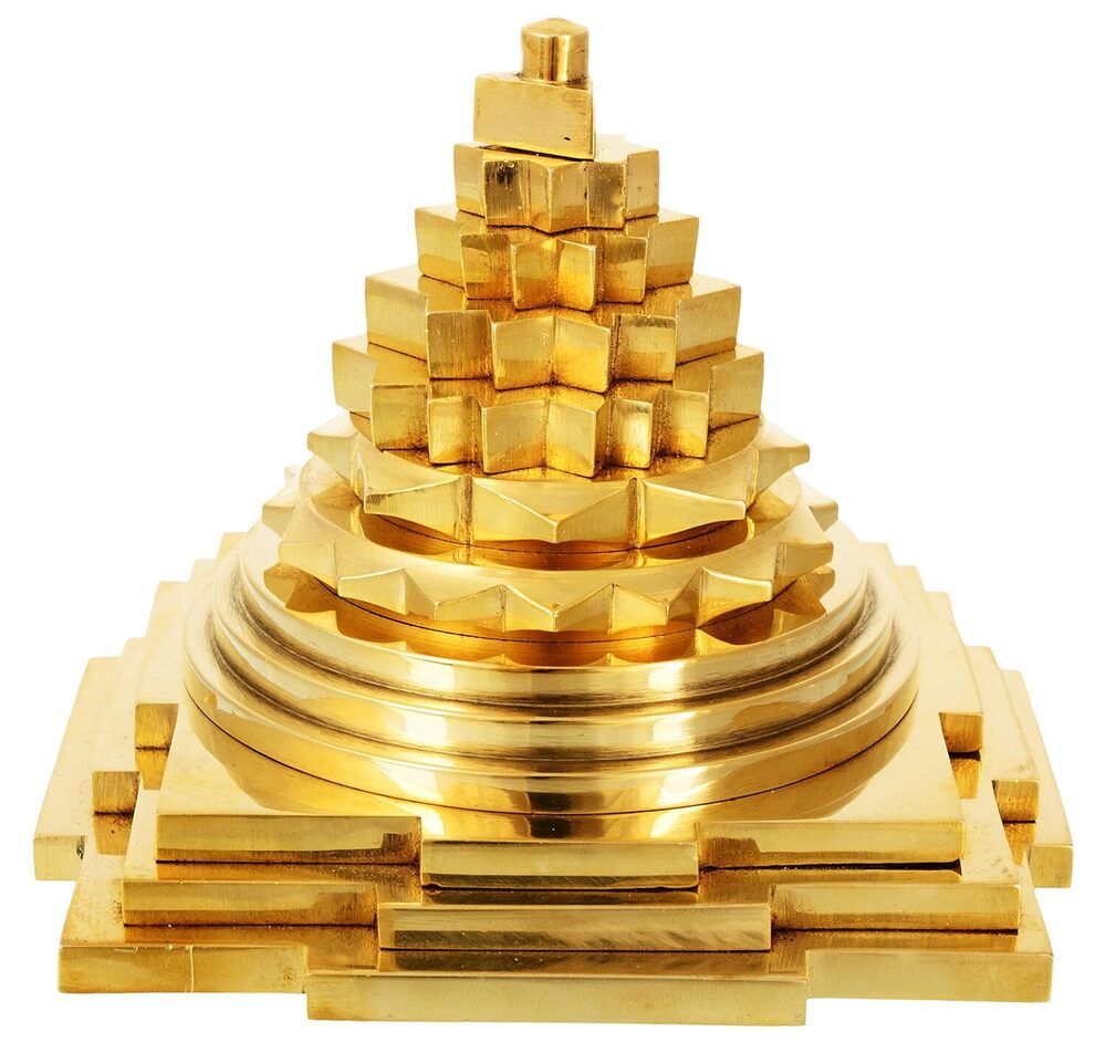 Golden Brass Meru Prusth Shree Yantra
