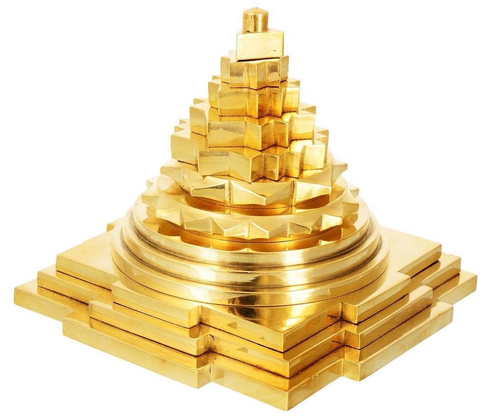 Golden Brass Meru Prusth Shree Yantra