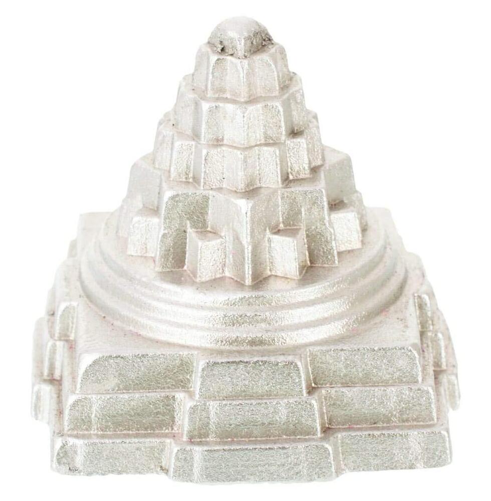 Silver Mercury Goddess Meru Shree Yantra Idol