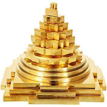 Golden Brass Meru Prusth Shree Yantra