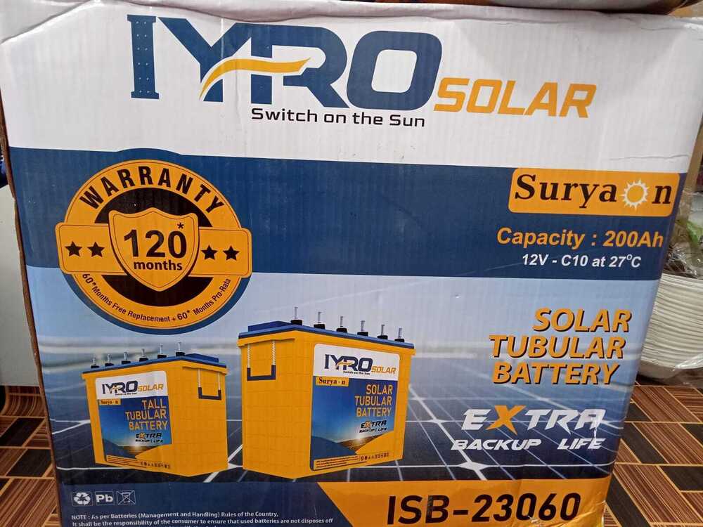 Iyro Solar Suryaon Solar Tubular Battery