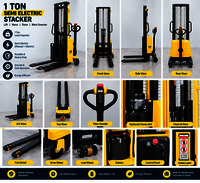 1 Ton Semi Electric Stacker - Belt Type: No Belt