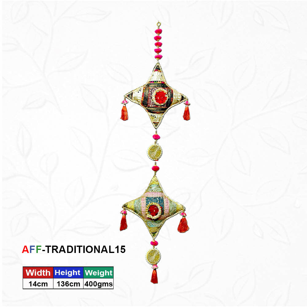 Artificial Traditional Embroidered Star Hanging