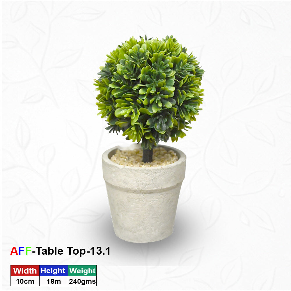 Artificial Succulent Boxwood Topiary Tabletop Pot