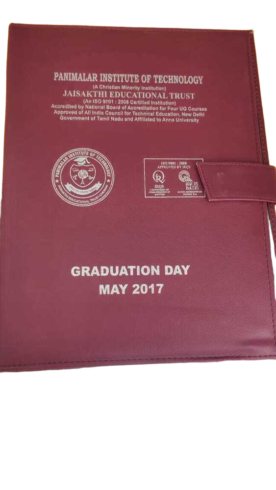 Eco-Friendly Jute Fabric Certificate Presentation Folder