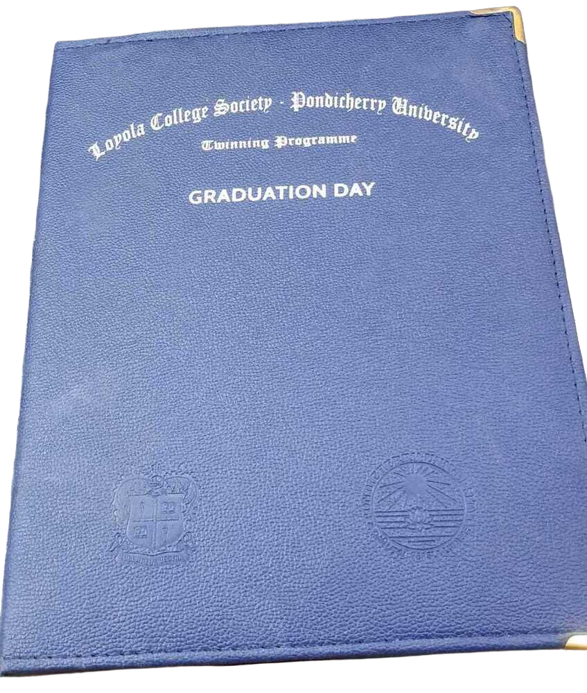 Padded Velvet Graduation Degree Holder Folder