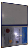 Hardbound Matt Laminated Certificate Storage Folder with Sponge Padding
