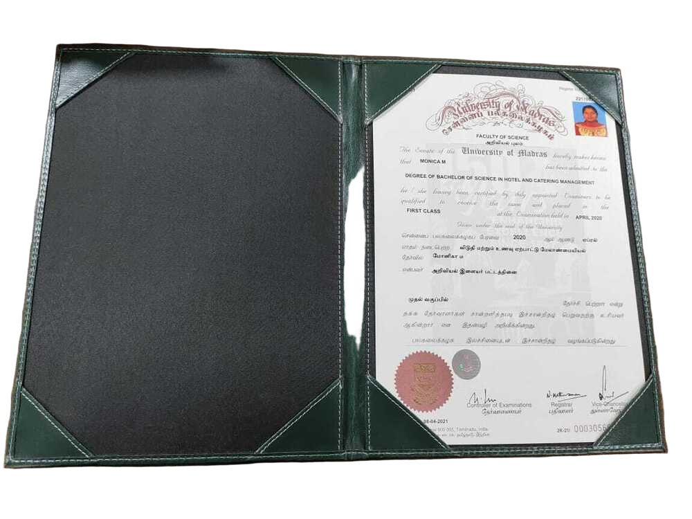 Hardbound Matt Laminated Certificate Storage Folder with Sponge Padding