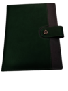 Green Office Note Book Cover with Card Slots