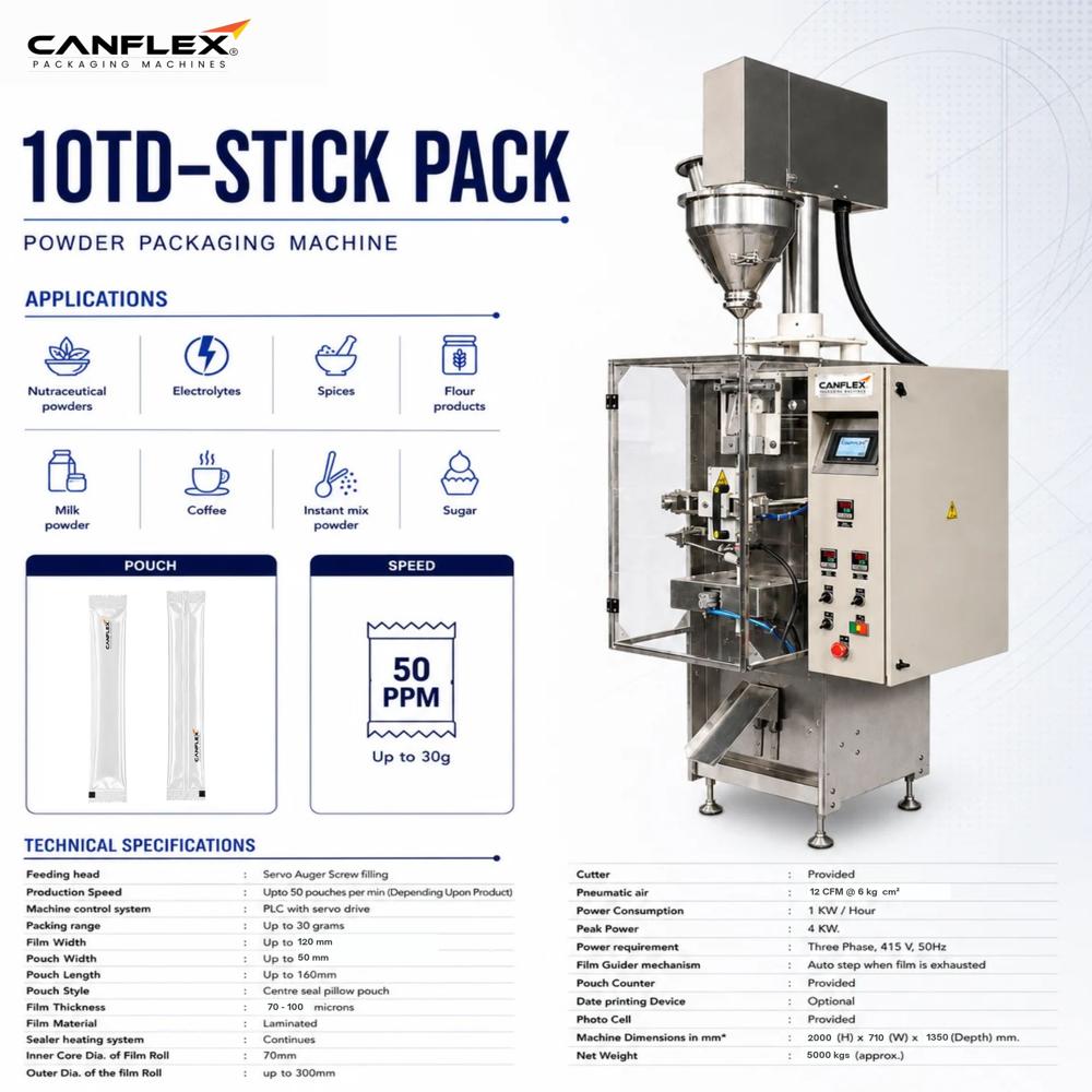 Stick Pack machine for powders