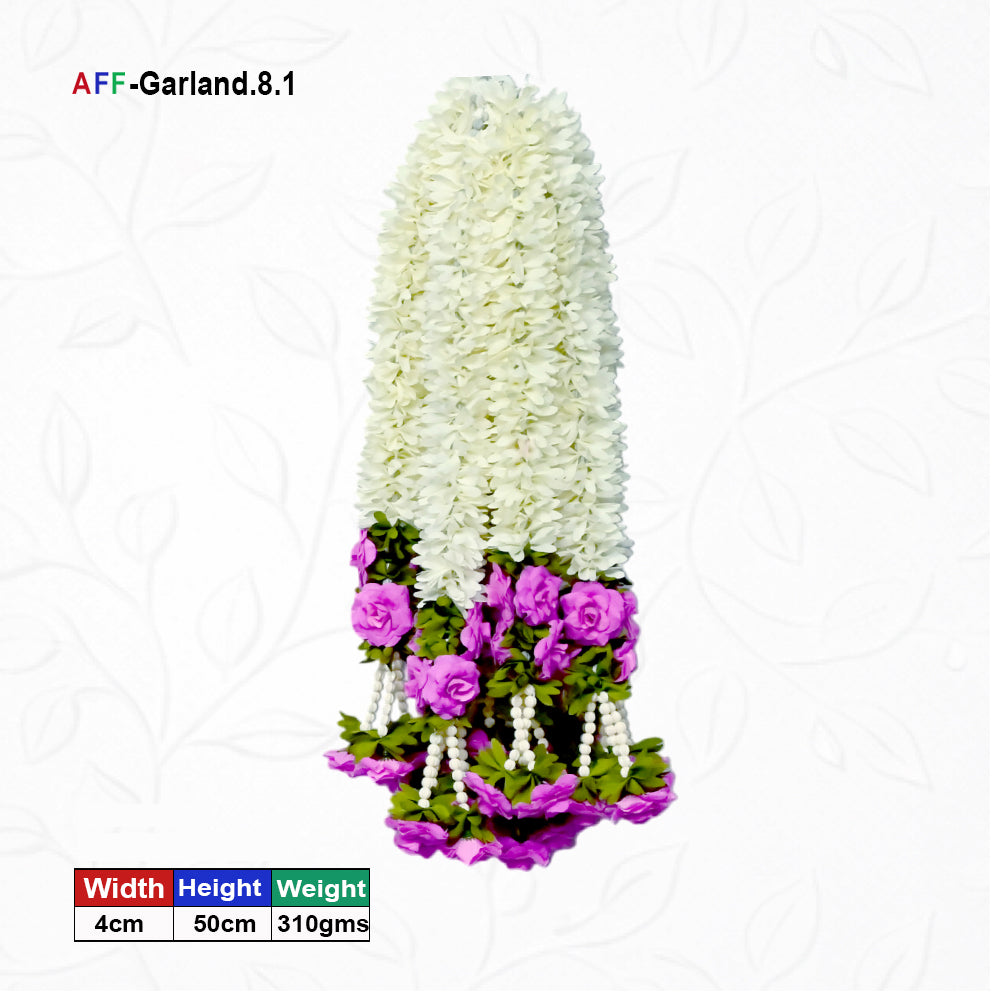 Artificial Flower Garland with Rose Pearl