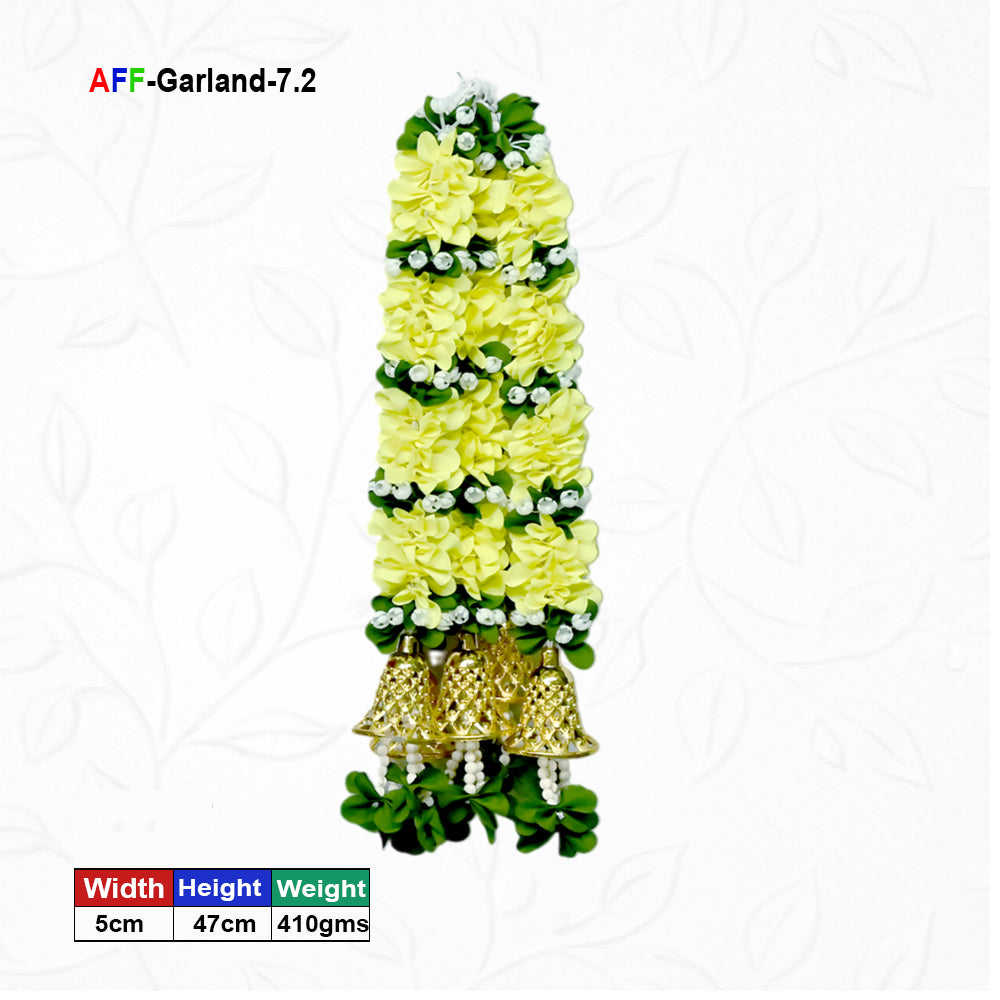 Artificial Flower Garland with Golden Bell