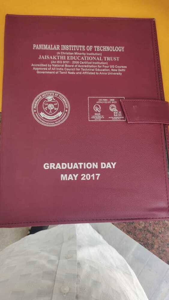 Eco-Friendly Jute Fabric Certificate Presentation Folder
