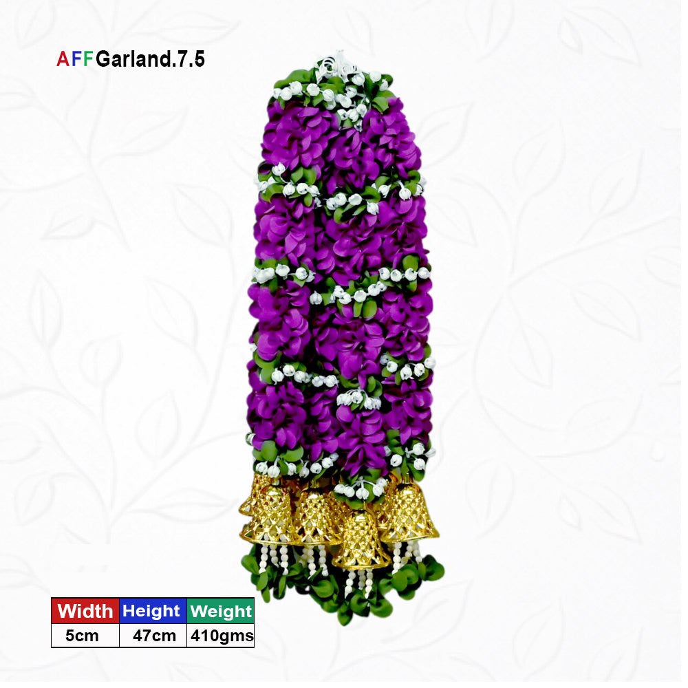 Artificial Flower Garland with Golden Bell